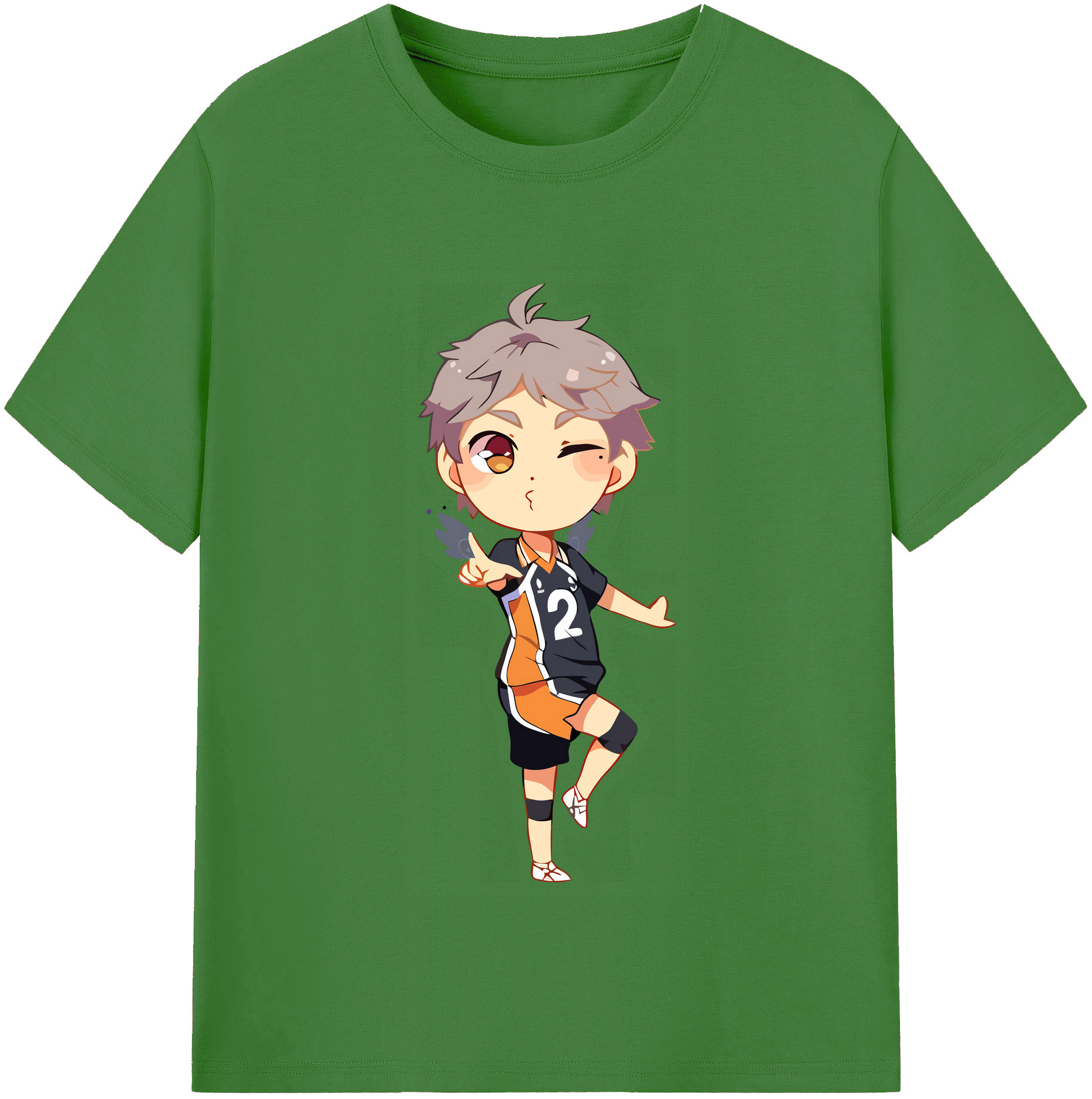 （画像用） ハイキュー!! Haikyu!! レディースカジュアルプリントTシャツ（綿100％）